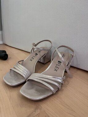 Silver/gold Shiny Women's Heels Size 7